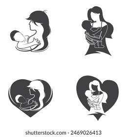 Happy Mothers Day logo vector illustration design.Happy Mother's Day to all mother lovers