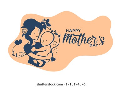 happy mothers day lovely wishes card design