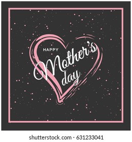 Happy Mothers Day message with hearts and stars 