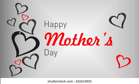 Happy Mothers Day message with hearts 