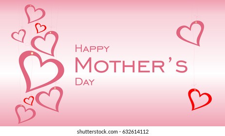 Happy Mothers Day message with hearts 