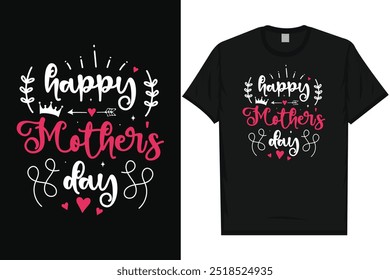 Feliz dia das mães mãe mãe tipografia tshirt design