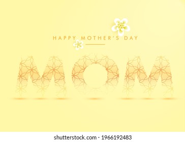 Happy mothers day mom vector design, Mother's day floral background wallpaper banner