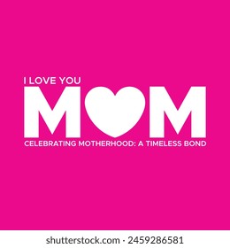 happy mother's day, mother day, i love mom, happy mom day, pink happy mother day. Best mom ever greeting card. LOVE YOU MOM.