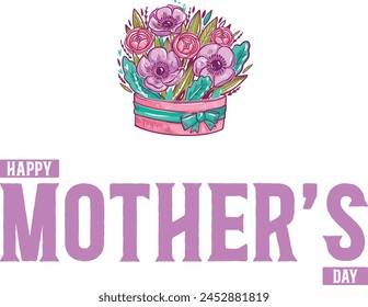 Happy Mother's Day, Happy Mothers day, Happy Mother day, Mother Day, Mom, I love you Mom, Flowers, Beautiful Design, Minimal, Editable Template, Graphic Source, Vector, White Background