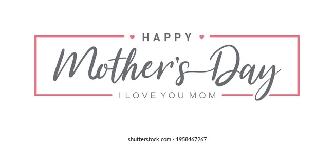 Happy Mother's Day. Mother day poster. Vector illustration for women's day, shop, discount, sale, flyer, decoration. Lettering style.