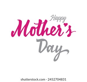 Happy Mother's Day, Happy Mothers day, Happy Mother day, Mother Day, Stylish Design, Mom, I love you Mom, You are the best Mom, Heart Icon, Graphic design, Editable Template, White background