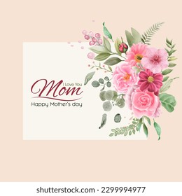 Happy mother's day on 14 may illustration 