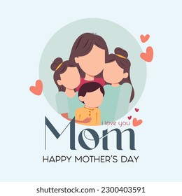 Happy mother's day on 14 may illustration