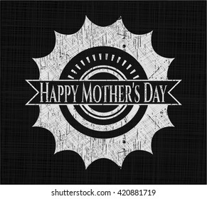 Happy Mother's Day on chalkboard
