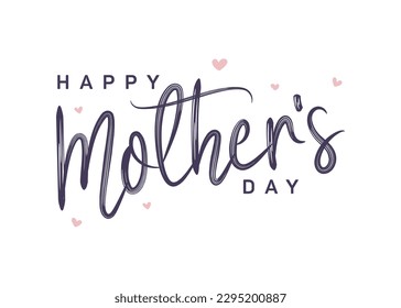 Happy Mothers day Phrase vector graphic design art typography