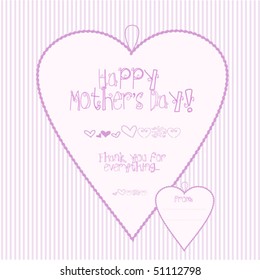 Happy mother's day pink card