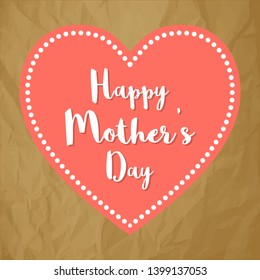 Happy Mother's Day Postcard vector illustration