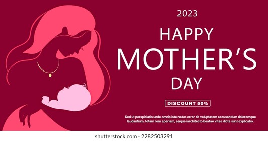 Happy Mother's Day. Happy mother's day poster or banner.