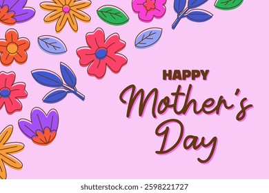 Happy Mothers Day Poster Horizontal Banner 
