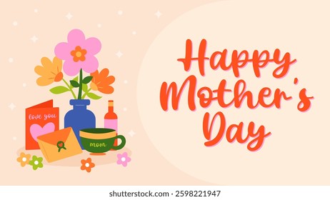 Happy Mothers Day Poster Panoramic Banner 