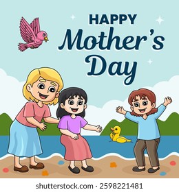 Happy Mothers Day Poster Square Banner Templates
