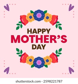 Happy Mothers Day Poster Square Banner Templates