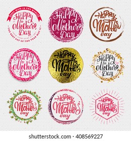 Happy Mothers Day - poster, stamp, badge, insignia, postcard, sticker, can be used for design