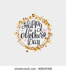 Happy Mothers Day - poster, stamp, badge, insignia, postcard, sticker, can be used for design