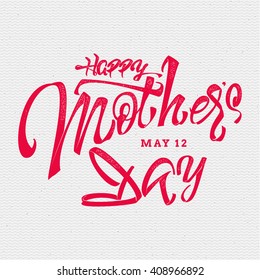 Happy Mothers Day - poster, stamp, badge, insignia, postcard, sticker, can be used for design