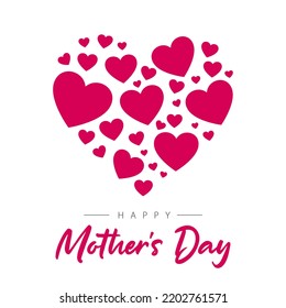 Happy mother's Day. Poster template. Vector illustration