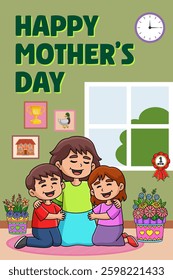 Happy Mothers Day Poster Vertical Banner Templates