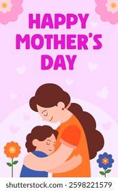 Happy Mothers Day Poster Vertical Banner Templates