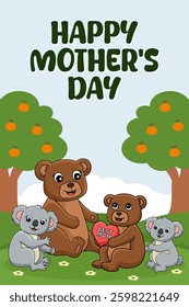 Happy Mothers Day Poster Vertical Banner Templates