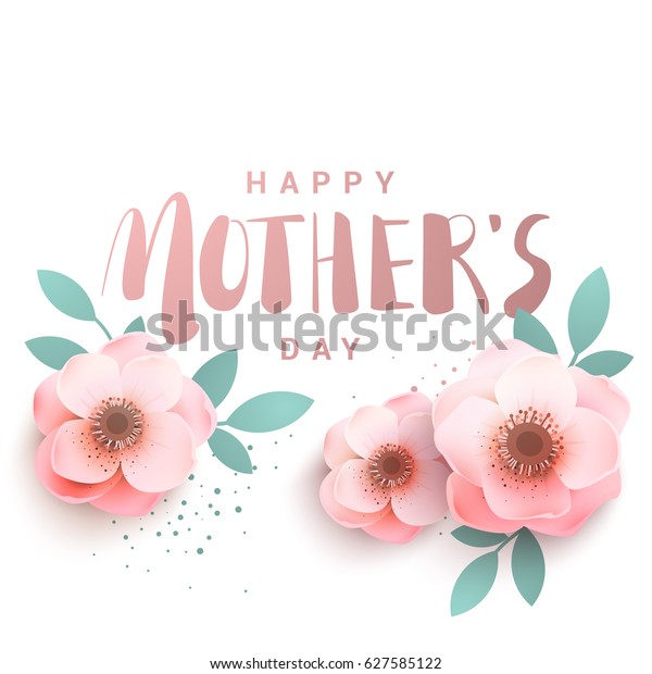 Happy Mothers Day Premium Inscription Lettering Stock Vector Royalty