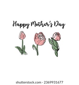 Happy Mothers day. For printing on a label, print, logo, blank for a designer.