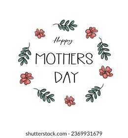 Happy Mothers day. For printing on a label, print, logo, blank for a designer.