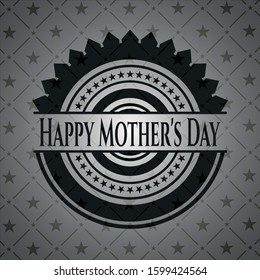 Happy Mother's Day realistic dark emblem. Vector Illustration. Detailed.