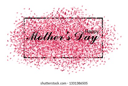 Happy Mother's Day, red glitter realistic 