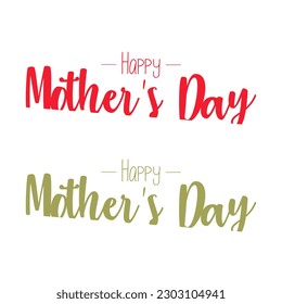 Happy Mother's Day - red an green text