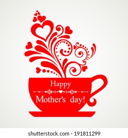 Happy Mother's Day! Restaurant Menu Card Design. Menu Template on Mother's Day. Vector illustration 