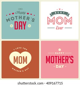 Happy mothers day. Retro background