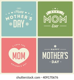 Happy mothers day. Retro background