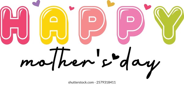 happy mother's day retro t shirt design