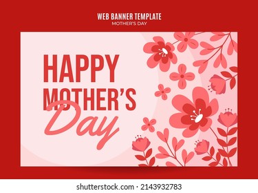 Happy Mother's Day Retro Web Banner for Social Media Poster, banner, space area and background