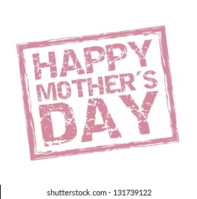 happy mothers day seal over isolated. vector illustration