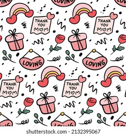 happy mother's day seamless background vector illustration