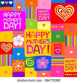 Happy Mother's Day! Seamless pattern. Vector Illustration
