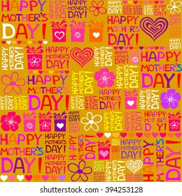 Happy Mother's Day! Seamless pattern. Vector Illustration