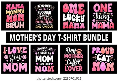 Happy mothers day set, Mothers Day T Shirt bundle, lettering mom tshirt set, Mom tshirt quote