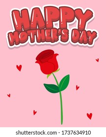 Happy mother's day sign illustration