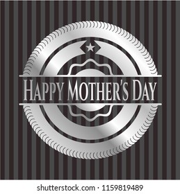 Happy Mother's Day silver badge or emblem