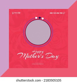 Happy Mothers Day Social Media Post Design Template