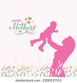 Happy Mothers Day Social Media Design Template. Mother Love, Family, mom child, kid, Family
