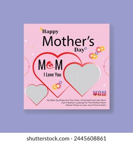 Happy Mother's Day for social media post template editable social post banner